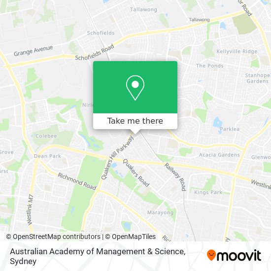 Australian Academy of Management & Science map