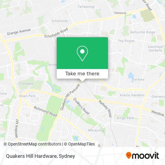 Quakers Hill Hardware map