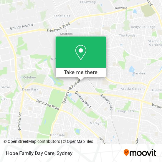 Mapa Hope Family Day Care