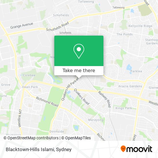 Mapa Blacktown-Hills Islami