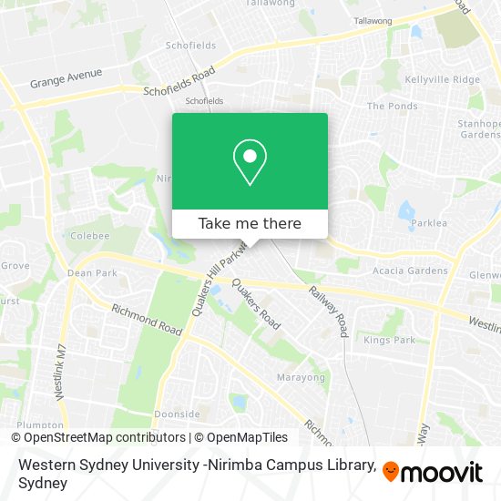 Western Sydney University -Nirimba Campus Library map
