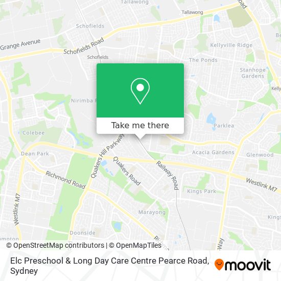 Mapa Elc Preschool & Long Day Care Centre Pearce Road