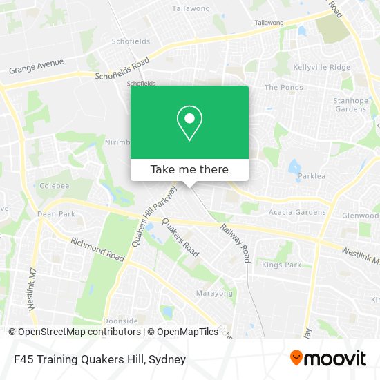 F45 Training Quakers Hill map