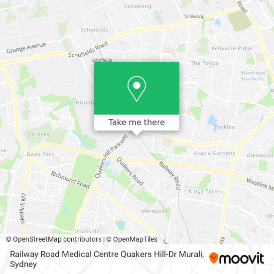 Railway Road Medical Centre Quakers Hill-Dr Murali map