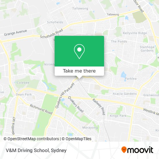 Mapa V&M Driving School