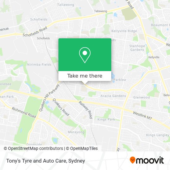 Tony's Tyre and Auto Care map