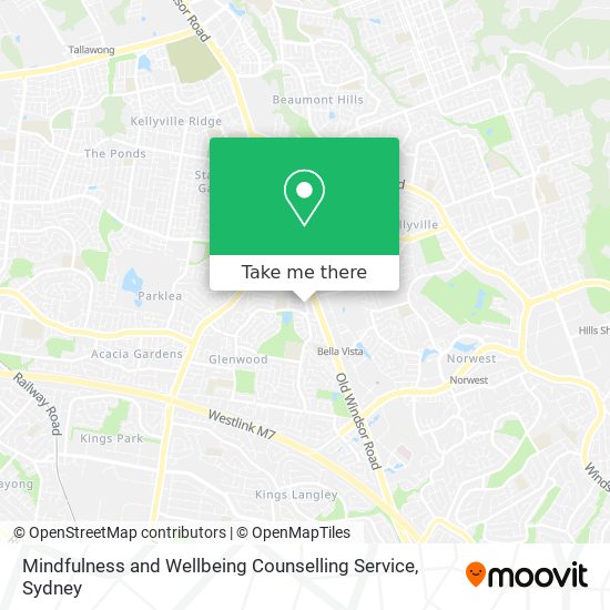 Mindfulness and Wellbeing Counselling Service map