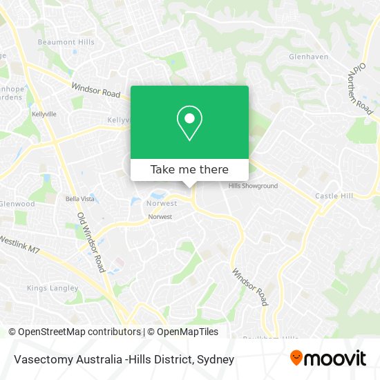 Vasectomy Australia -Hills District map