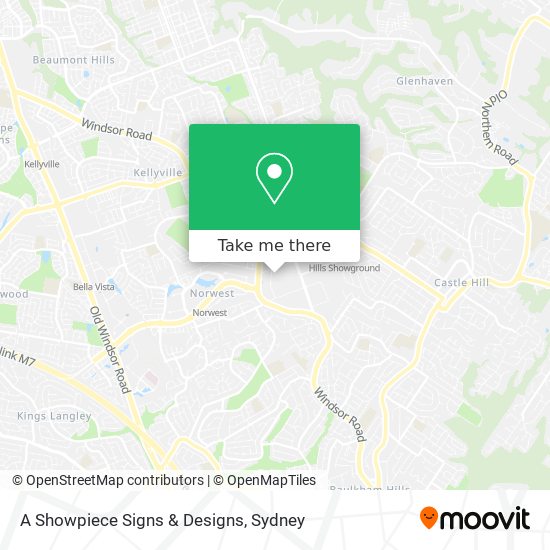 A Showpiece Signs & Designs map