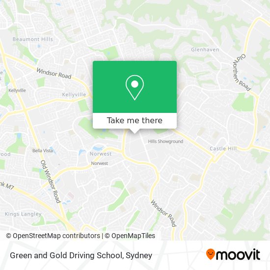 Green and Gold Driving School map