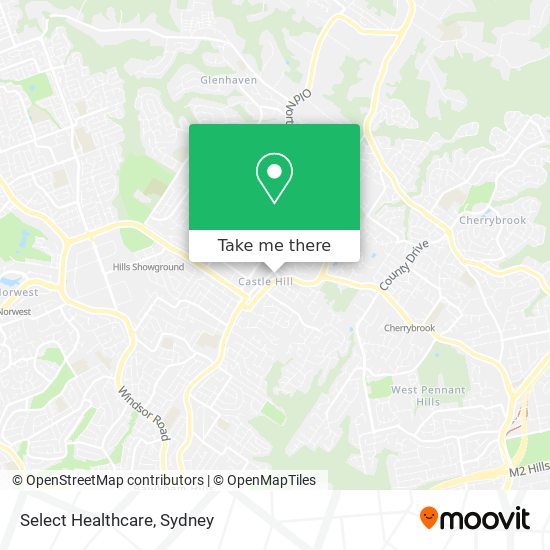 Select Healthcare map