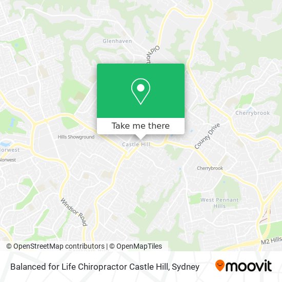Mapa Balanced for Life Chiropractor Castle Hill