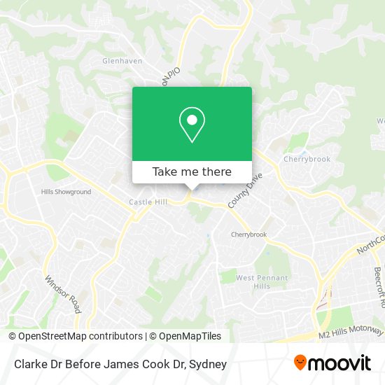 Clarke Dr Before James Cook Dr map