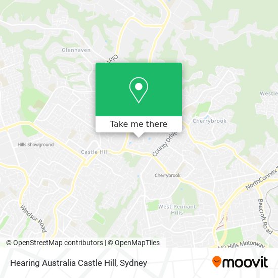 Mapa Hearing Australia Castle Hill