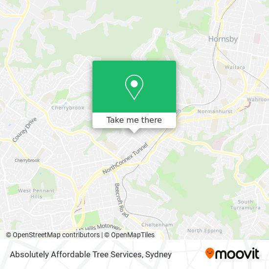 Absolutely Affordable Tree Services map