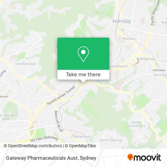 Mapa Gateway Pharmaceuticals Aust