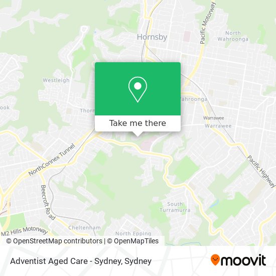 Mapa Adventist Aged Care - Sydney