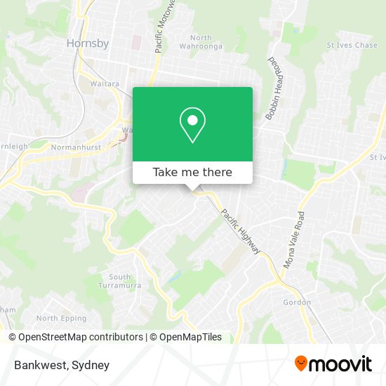 Mapa Bankwest