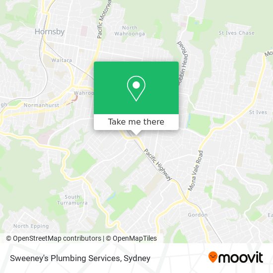 Sweeney's Plumbing Services map