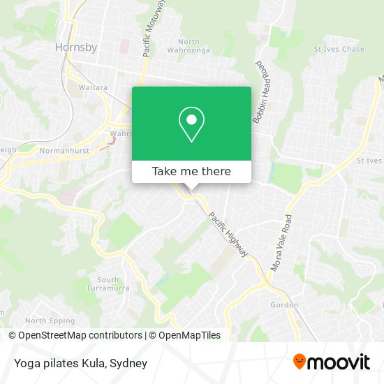 Yoga pilates Kula map