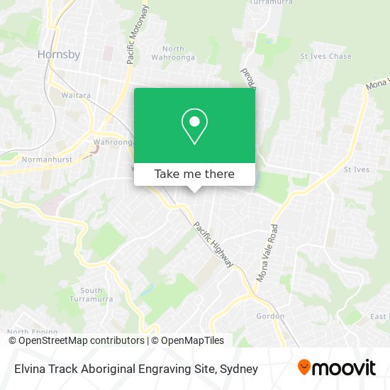 Elvina Track Aboriginal Engraving Site map