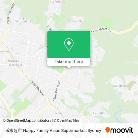 Mapa 乐家超市 Happy Family Asian Supermarket