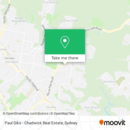 Mapa Paul Diks - Chadwick Real Estate