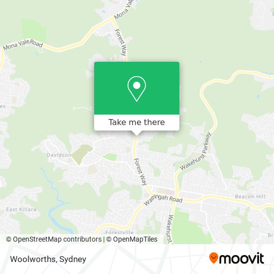 Mapa Woolworths