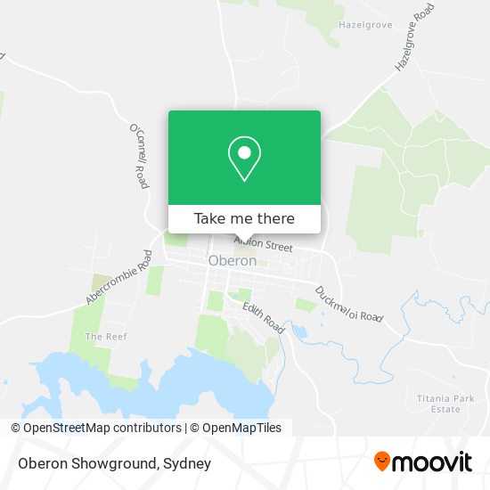 Oberon Showground map