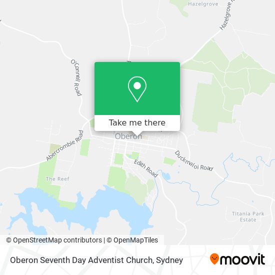 Oberon Seventh Day Adventist Church map