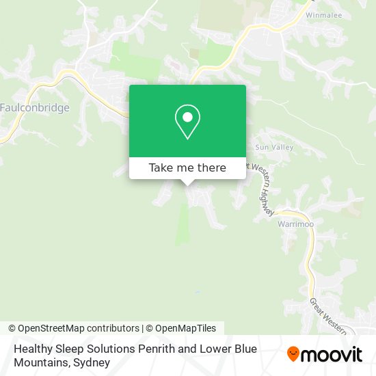 Mapa Healthy Sleep Solutions Penrith and Lower Blue Mountains