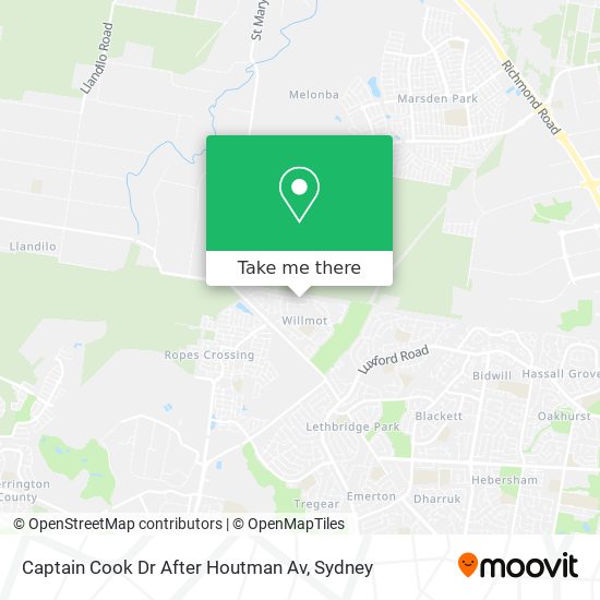 Mapa Captain Cook Dr After Houtman Av