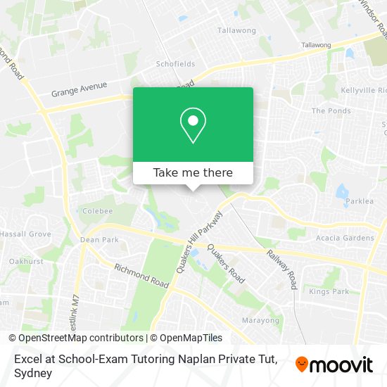 Mapa Excel at School-Exam Tutoring Naplan Private Tut