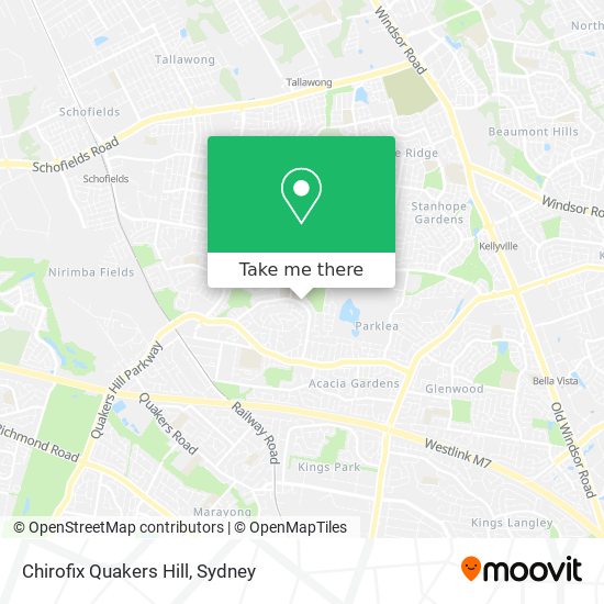 Chirofix Quakers Hill map