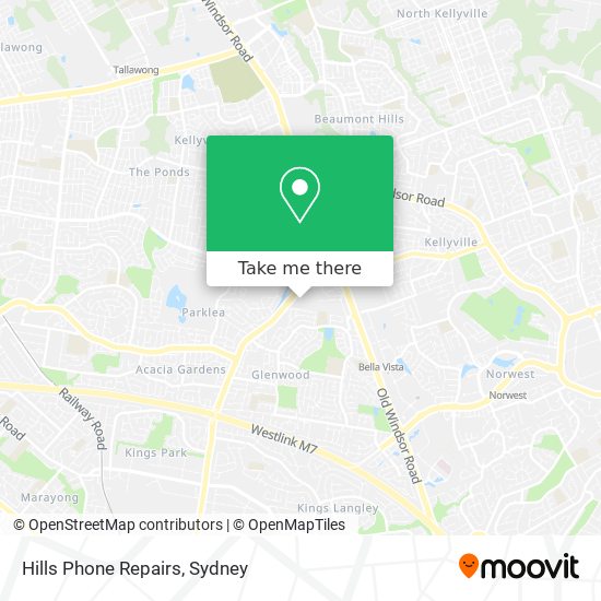 Hills Phone Repairs map