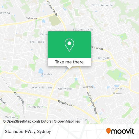 Stanhope T-Way map