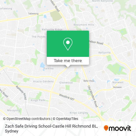 Zach Safe Driving School-Castle Hill Richmond BL map