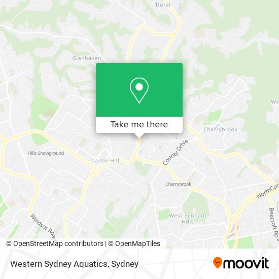 Mapa Western Sydney Aquatics