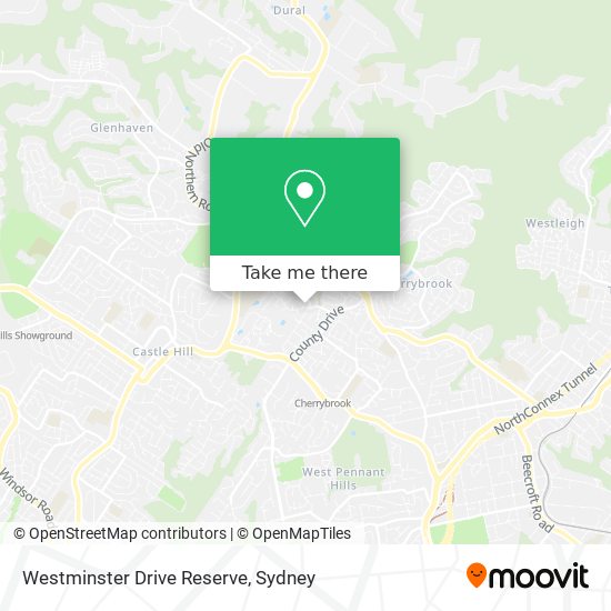 Westminster Drive Reserve map