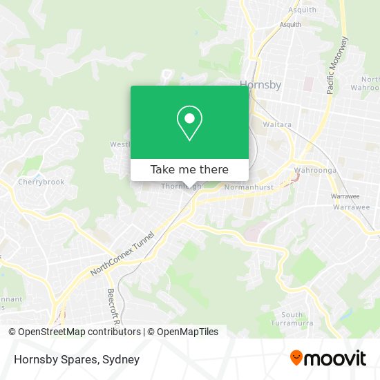 Hornsby Spares map