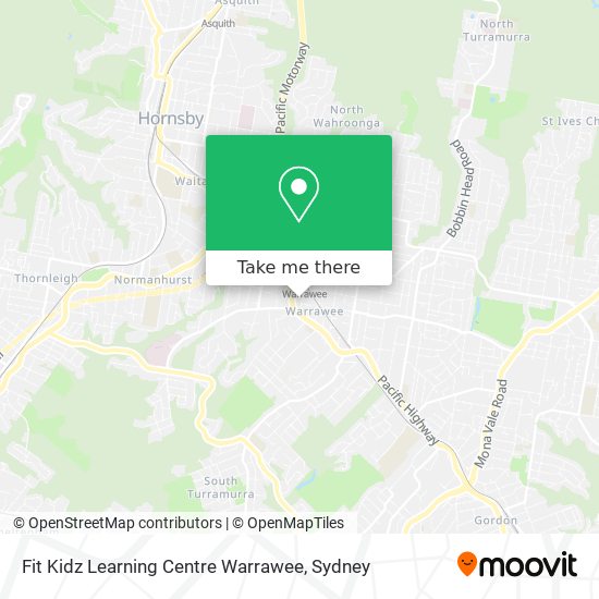 Fit Kidz Learning Centre Warrawee map