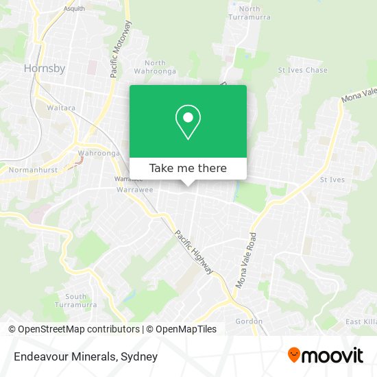 Endeavour Minerals map
