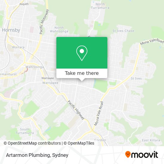 Artarmon Plumbing map