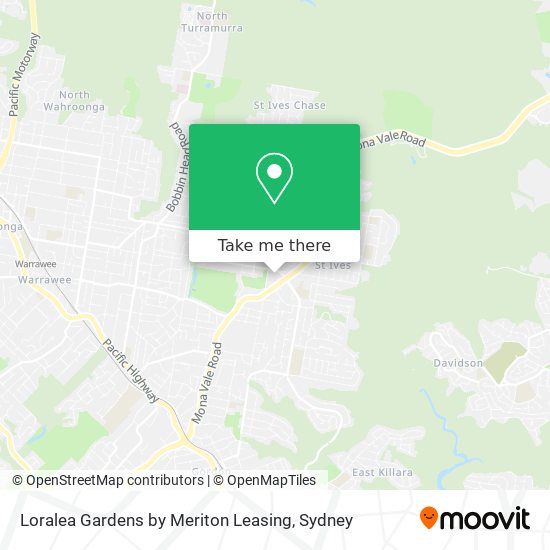 Mapa Loralea Gardens by Meriton Leasing