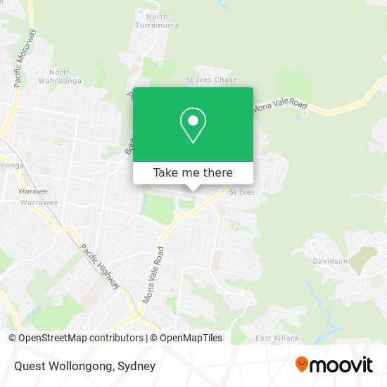 Quest Wollongong map