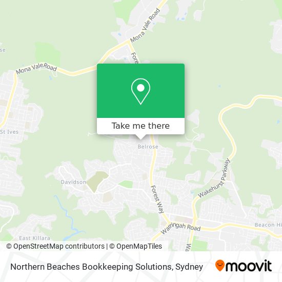 Northern Beaches Bookkeeping Solutions map