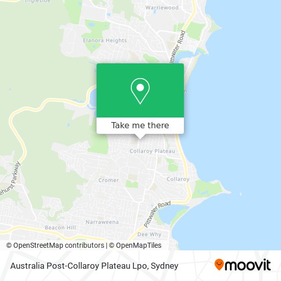 Mapa Australia Post-Collaroy Plateau Lpo