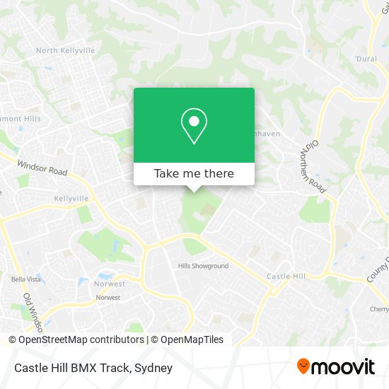 Mapa Castle Hill BMX Track