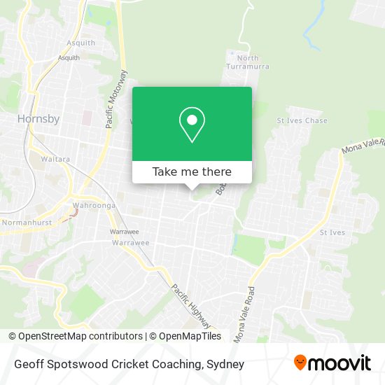 Mapa Geoff Spotswood Cricket Coaching