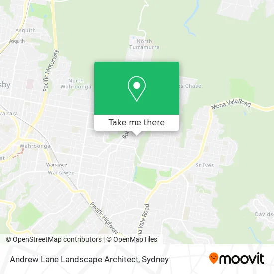Andrew Lane Landscape Architect map